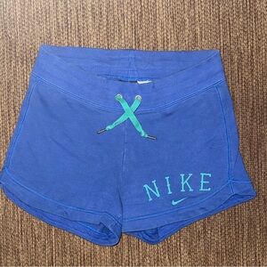 Nike Women's Athletic Shorts in Blue and Green